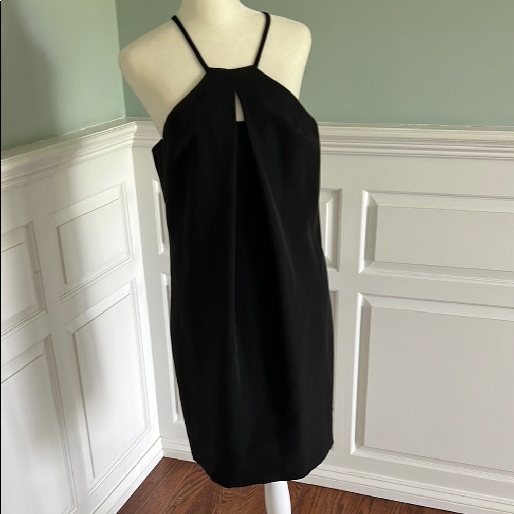 Trina Turk black key hole sheath dress